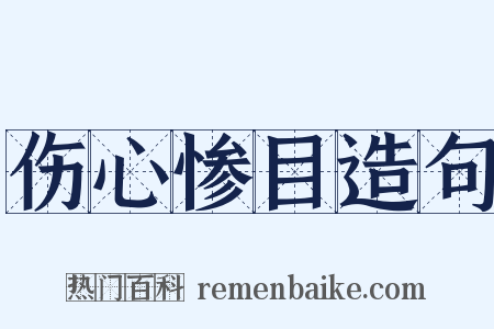 伤心惨目造句是什么意思的图片